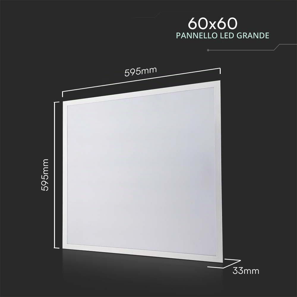 V-TAC 8x Pannelli LED da Incasso 36W - Chip Samsung - Lampada Quadrata 60x60 cm - 4320 Lumen - IP20 - per Soffitto, Ufficio, Casa, Negozio - Plafoniera - Luce 4000K Bianca Naturale