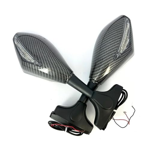Espejos retrovisores de motocicleta con intermitentes LED para Suzuki GSX1300R y GSXR