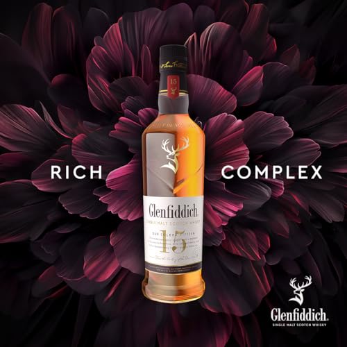 Glenfiddich 15 Jahre Single Malt Scotch Whisky Solera mit Geschenkverpackung, 70cl – ein sensationelles Whisky-Geschenk