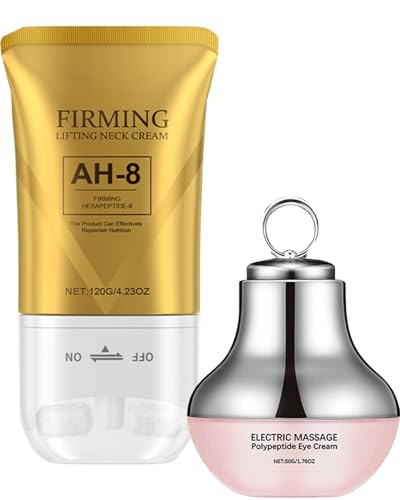 Nascence AH-8 Neck and Eye Cream Set with Electric Massage Tightening Anti-Wrinkle Treatment with Red Light Deep Moisturizer Bundle Care (neck and eye cream)
