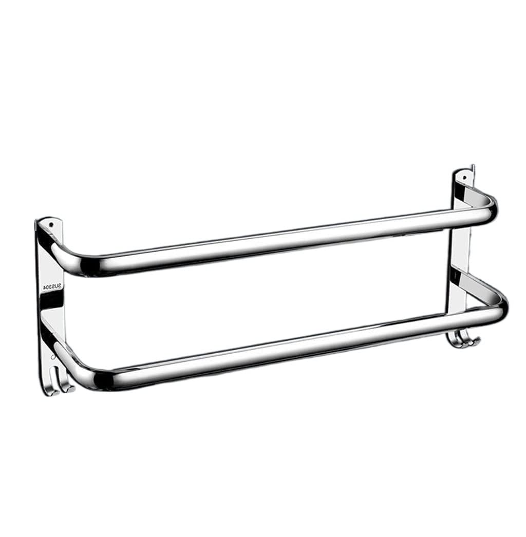 tea towel holders, Bath Towel Rack Strong Wall Mounted Holder 304 Stainless Steel Bar Rails Bathroom(2 Bar,50cm)