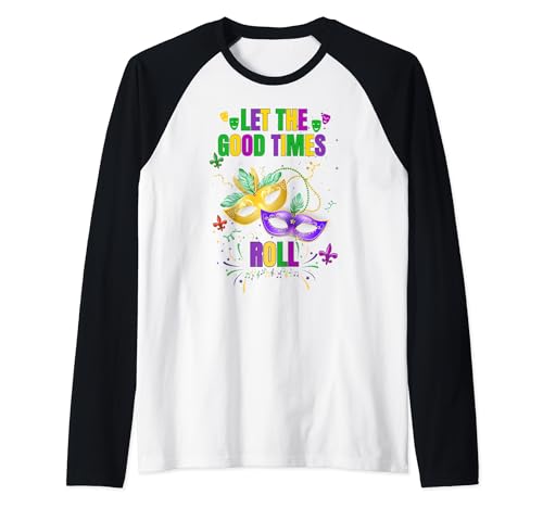 Mardi Gras Let The Good Times Roll Parade Incontro di gruppo Maglia con Maniche Raglan