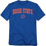 LOGOVISION Boise State University One Color Arched Unisex Adult T Shirt, Royal, Medium