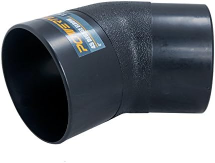 POWERTEC 70183 4” 45 Degree Elbow - ABS Plastic Right Angle Dust Collector Connector (Black)