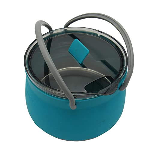 Collapsible Camping Saucepan 750ML (Kettle Folding Pot Silicone Cookware Foldable Small Lightweight)