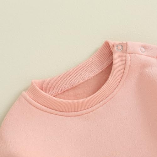 Newborn Baby Boy Girl Clothes Fleece Sweatshirt Bubble Romper Solid Oversized Thick Sweater Romper Winter Clothes4