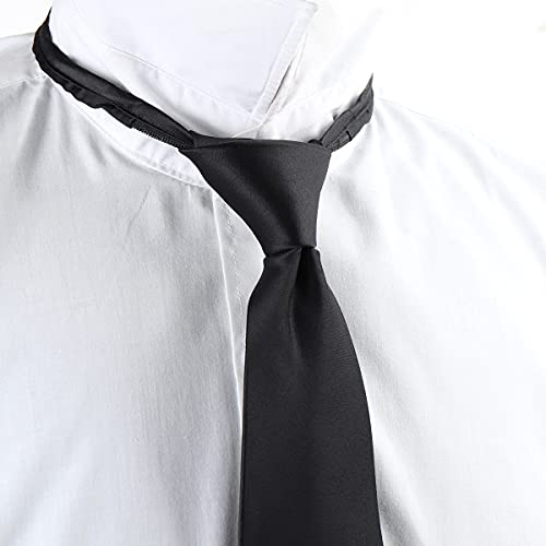 Boxed-Gifts Bg Men’S Plain Solid Color Silky Zipper Tie. Clip On Neckties For Men thumb #1