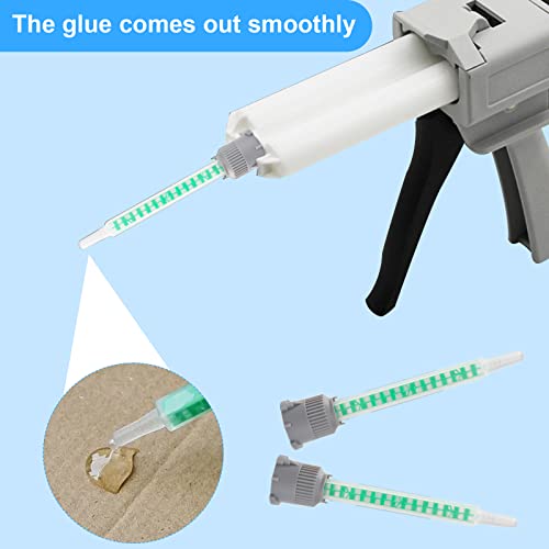 Amfrpar 10 Stück Statikmischer Mischdüsen 2K Kleber Mischrohr Mixtülle Mischerspitzen Kunststoffkleber 1:1 Mischertülle für Rohrstrom