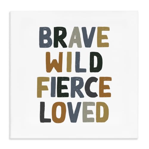 Stupell Industries Brave Wild Fierce, 24 x 24 Inch Canvas Wall Art
