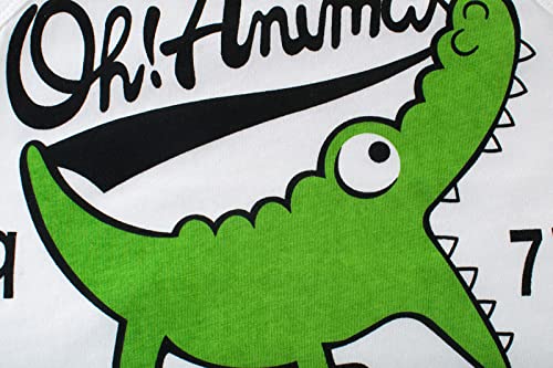 Zanjkr Roupas infantis para meninos, camisetas sem mangas com gola redonda e estampa de animais para