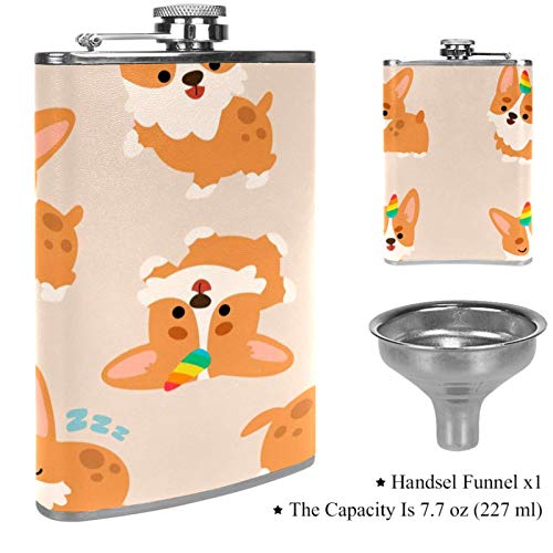 Flasque à whisky étanche avec entonnoir à main pour camping et pêche