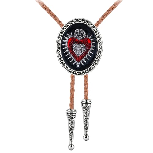 Corbatas estilo bolo vaqueras con cordon de piel trenzada y detalles retro vintage