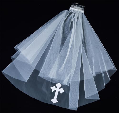 First Communion Veil White Cross For Girls Communion Accessories3