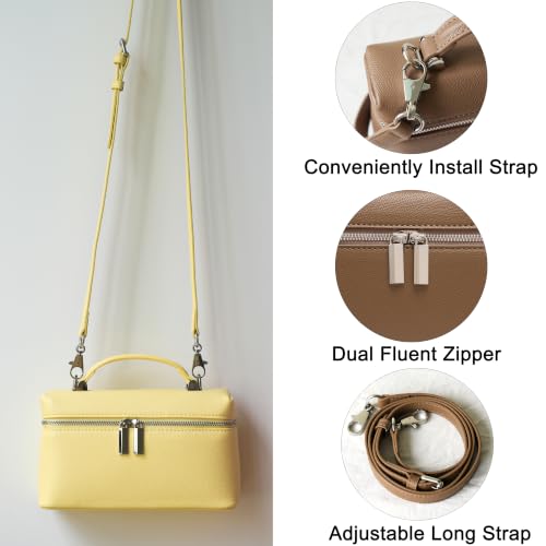 Image of Rejolly Crossbody Bag for Women Small Top-Handle Leather Pouch Purse Shoulder Handbag