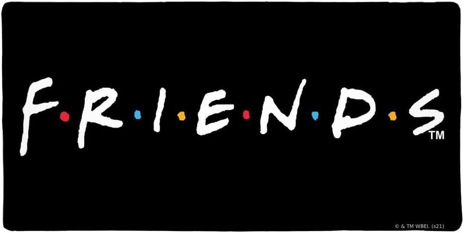 Friends Logo White Large Gaming Mouse Pad Desk Mat with Stitched Edges, Non-Slip Base for Gamer, Home and Office, 31.5 x 15.7