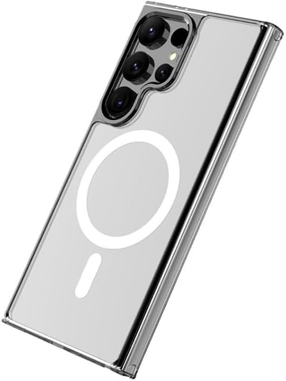 PSR Accessory Samsung Galaxy S25 Ultra MagSafe Compatible Transparent Case with – Magnetic Wireless Charging Support, Shock Absorbing and Durable Protection, Slim and Lightweight Design