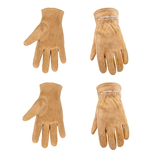 Guantes de trabajo de cuero para niño de 2 a 9 años y actividades de jardinería infantil