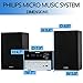 Philips Bluetooth Stereo System for Home with CD Player for Home, Wireless Streaming, MP3, USB, Audio in, FM Radio, 15W, Micro Music Sound System