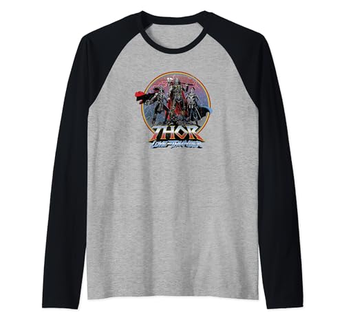Thor Mighty Trio t-shirt raglan Marvel pour vos sorties urbaines d&eacute;contract&eacute;es