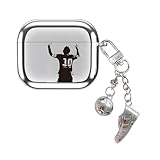 Case for Apple AirPods 4 - Cover Anti Drop Silicone iPods 4 Earbuds Wireless Accessorie Charging Cases,with Keychain Soccer for AirPod iPods 4th Generation 2024 Released