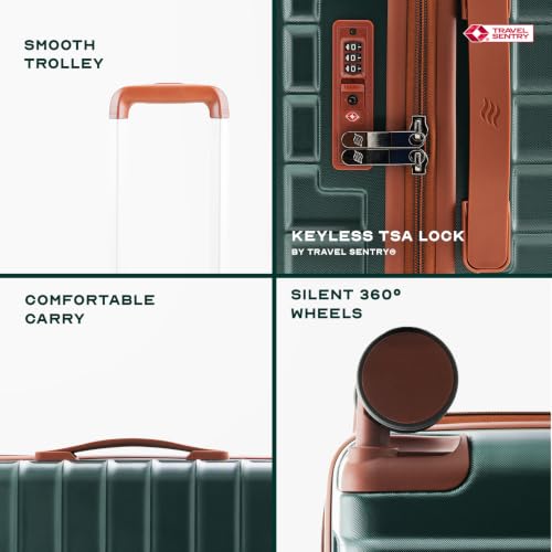 Image of Assembly Odyssey Pro Trolley Bag Set of 3 20, 24, 28 Inch (55, 65 & 75 cm) Hard Shell Polycarbonate Luggage Set Lightweight with Laptop Compartment with TSA