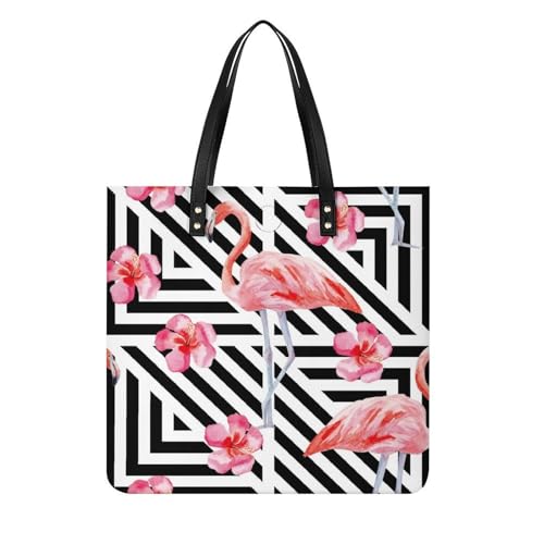 Sac à main shopper flamant rose grand format pour remplacer les cabas fragiles