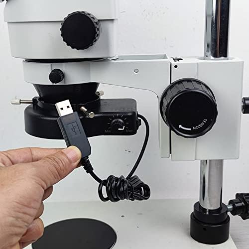 Miniatura 6 de Anillo de luz LED colorido USB de 64 LED, fuente de luz USB para anillo de microscopio, lámpara iluminadora ajustable para monocular trinocular