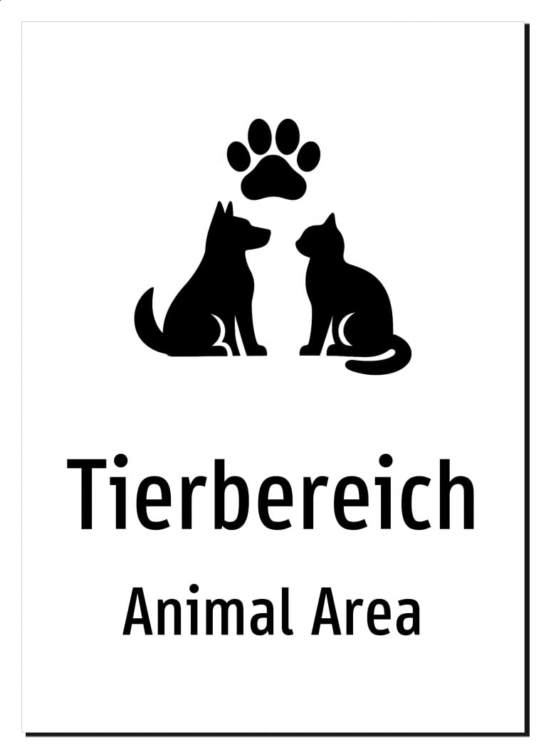 47299-DEEN-S-07 | Tierbereich Schild Deutsch Englisch | zweisprachig