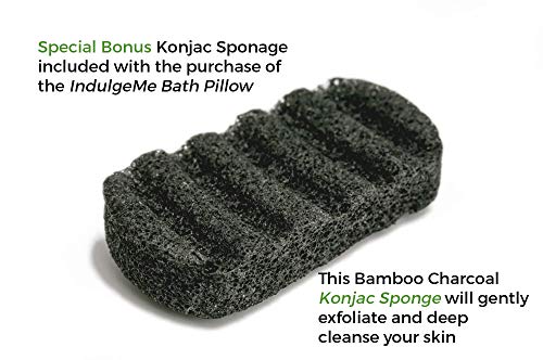 image for IndulgeMe Full Body Bath Pillow - Non-Slip, Plus Konjac Bath Sponge, L