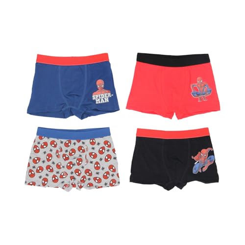 Marvel Spiderman Jungen 4er Pack Boxershorts Unterhosen mit...