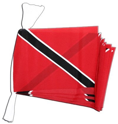 Guirlande drapeau Trinité et Tobago longue de 5,9 m en tissu résistant
