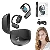 Ai Language Translation Earbuds, Bluetooth Translation Earbuds 144 Languages, Open Ear AI Translation Earbuds Translation Pods, Translator Earbuds for Travel Business Learning(Black)