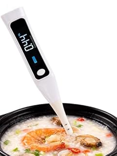 Digital Salinity Tester for Food, 0–10% Salt Meter & 0–99 °C Thermometer, 0.01% Resolution, 3 s Reading, 304 SS Probe, IP66 Body, Fold-Out Hook – Food Salinity Meter Digital