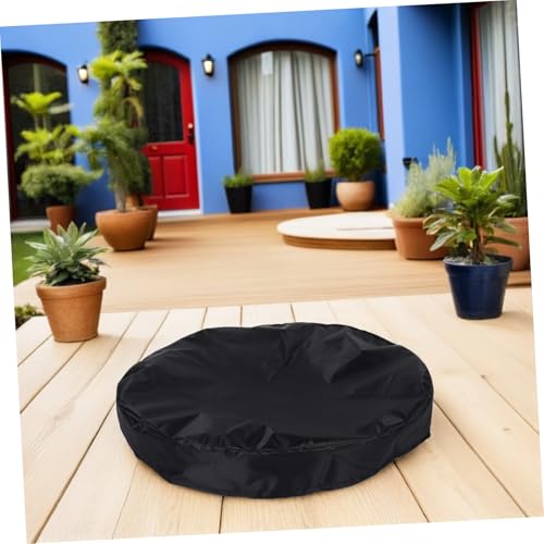 Housse Table Ronde Extérieur Oxford Imperméable Protection Noir