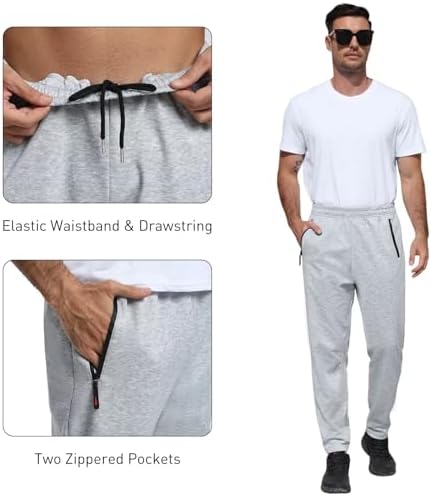 KGKE Men's Sweatpants Athletic Pants with Pockets,Jogger for Men Black/Black/Grey/Dark Grey/Navy M - 4
