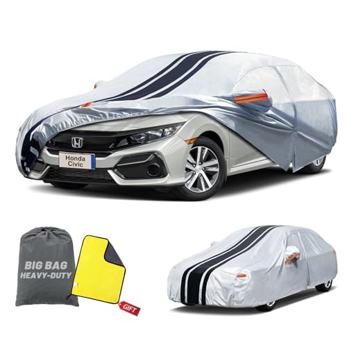 Image of Car Cover Custom Fit for Toyota Corolla (2000-2026) Honda Civic (1991-2026), Waterproof All Weather for Automobiles Full Exterior Cover UV Rain Sun Snow Protector.