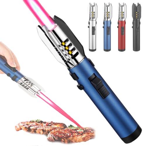 Encendedor antorcha grande a prueba de viento azul miniatura 1