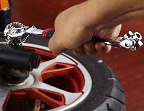 Lichamp 48-In-1 Socket Wrench, Flexible Multi Functional Dog Bone With Rubber Handle, 360 Degree Rotating Head, Any Size Standard Spanner Tool For Home Auto Repair And More #TOP2