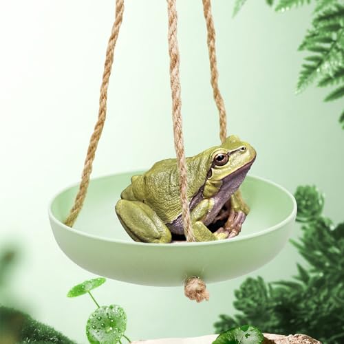 Neeenn Frog Swing Toys, Gecko Swing Toys, Plastic Reptile Amphibian Climbing Toys, Tank Aquarium Terrarium Decoration Accessories, Suitable for Frog Gecko Lizard Chameleon Hermit Crab Hamsters Rats