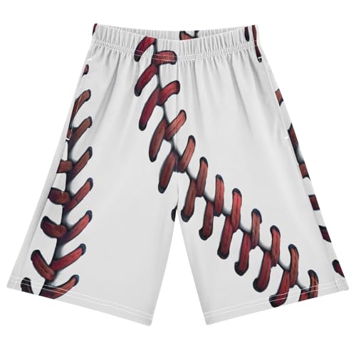 ALAZA Fashion Baseball Liner Pajama Shorts Sleep Shorts Pant Lounge Pajama Bottoms Elastic Waist with Pockets