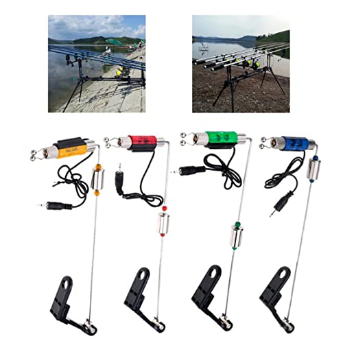 Fishing Bite Alarm Swinger Carp Fishing Swingers Illuminated Bite Indicator Fishing Alarm Component With Hard Handle 4Pcs #TOP2