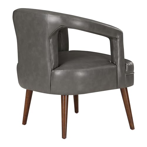 Osp Home Furnishings MSN-PD26 Mason Modern Accent Reception Chair, Pewter Faux Leather thumb #5