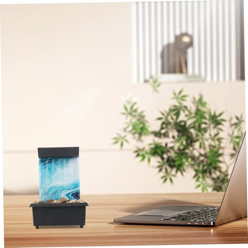 Fuente de mesa con luz LED Tsawntd y piedras para escritorio 5