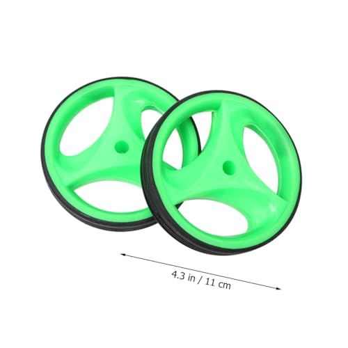 Ruedas de Entrenamiento GARVALON para bicicleta 12-20 pulgadas Ruedas auxiliares silenciosas con luces intermitentes Verde con soporte para estabilidad miniatura 2