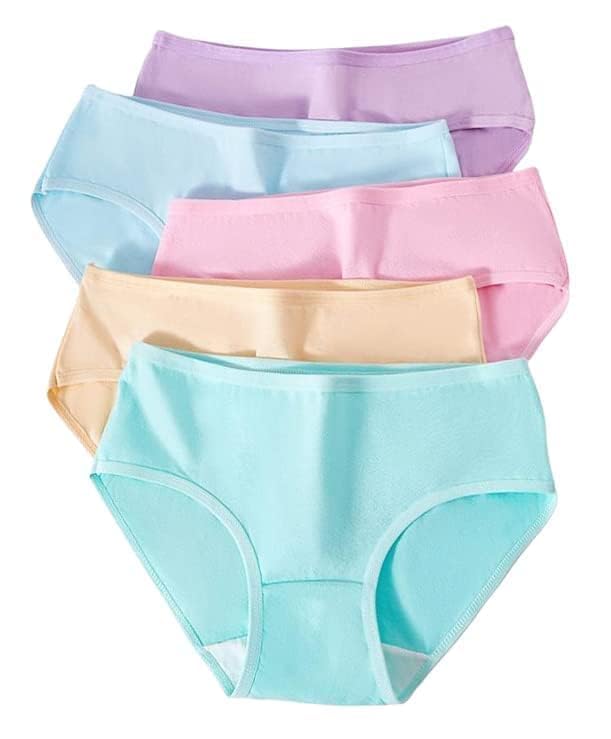Image of LOURYN KOULYN Women's High Coverage Super Combed Cotton Mid Waist Hipster with Ultrasoft Exposed Waistband and StayFresh Treatment