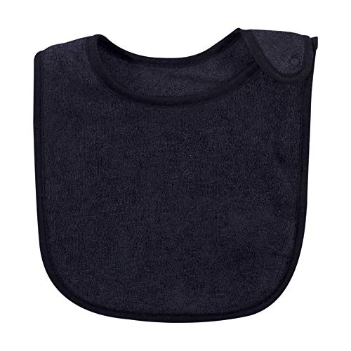 Hudson Baby Unisex Baby Rayon from Bamboo Terry Bibs, Black White, One Size2