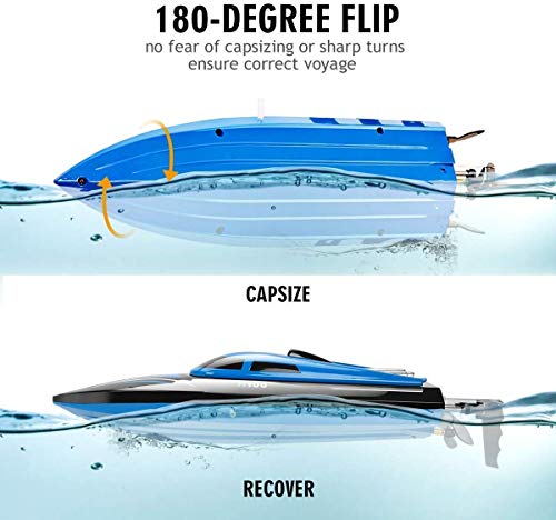 Kingbot Dexop Remote Control Boat Rc Boat With High Speed Radio Remote Control Electric Racing Boat For Children, Adults (H100) #TOP4