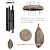 Wind Chimes Outside Deep Tone, 45 in WindChimes Large with 6 Heavy Tubes, Large Deep Tone Wind Chime Outdoor for Garden Hanging Décor,Sympathy Gifts, Black
