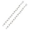 Stainless Steel Safety Chains 40in L x 0.20in T Long Link Chain Rings Light Duty Coil Chain for Hanging Pulling Towing 2mm*100cm-2 Pack