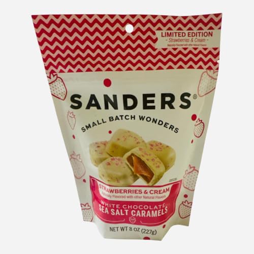 Sanders Strawberries & Cream White Chocolate Sea Salt Caramels
